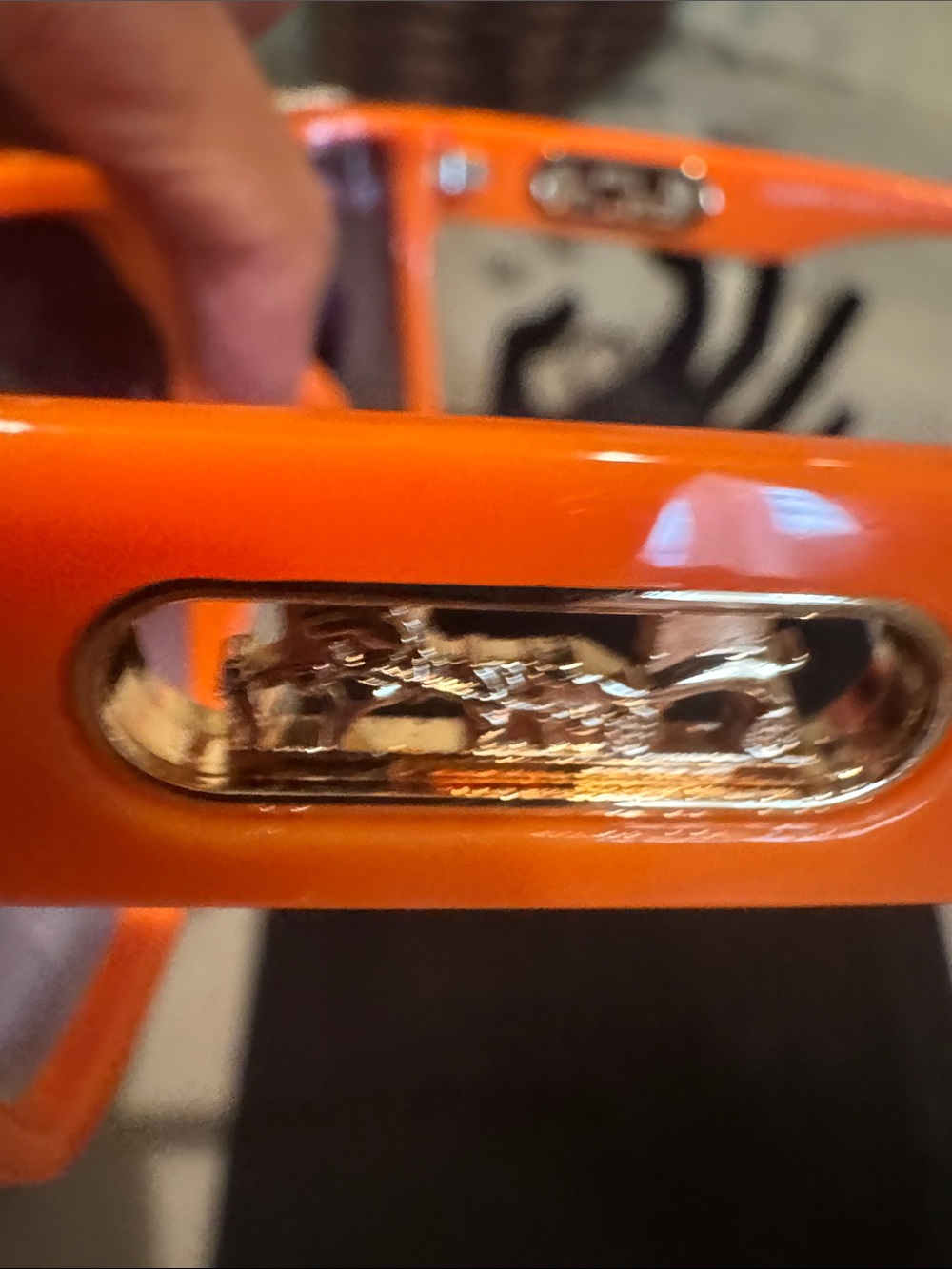 Hermes Orange & Gold Cool Design Frame Sunglasses - Picture 4 of 8